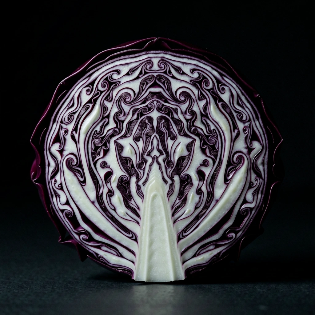 Mikrostruktur von Rotkohl